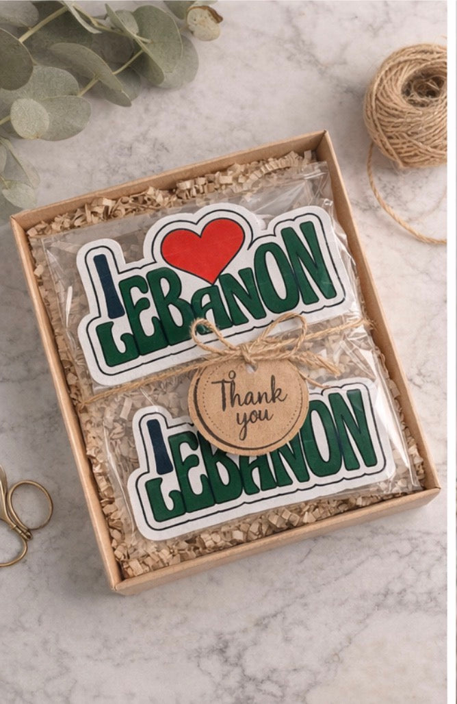 I L❤️VE Lebanon Sticker Waterproof 5.5 inches