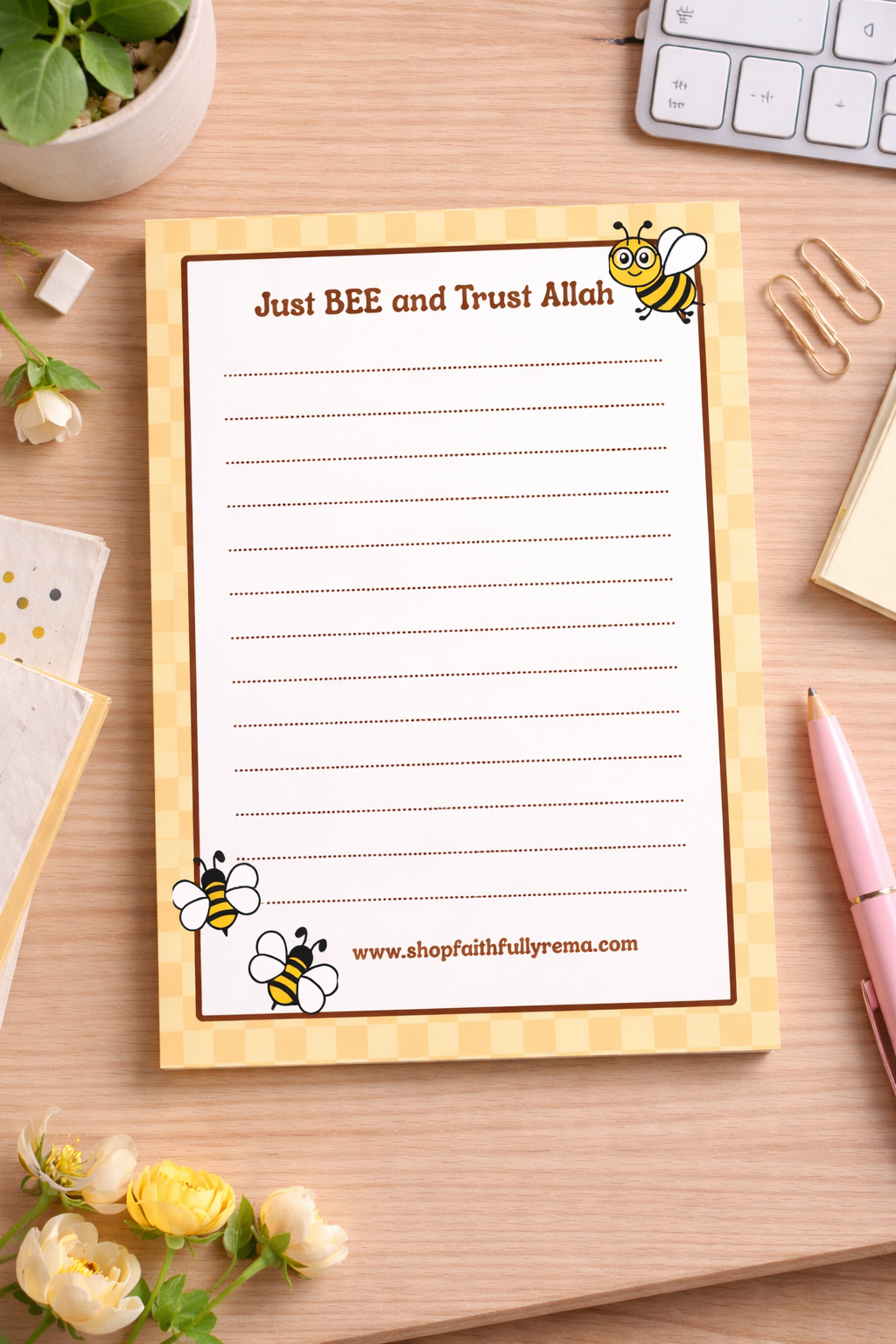 Just BEE and Trust Allah Notepad