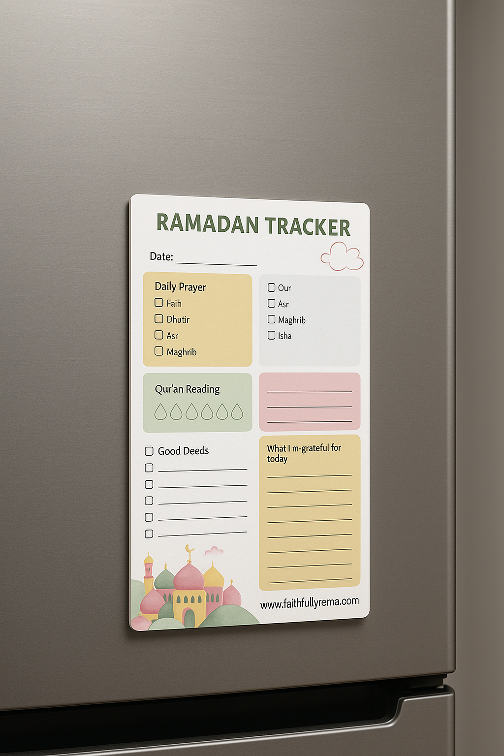 Ramadan Tracker Notepad