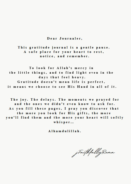 My Gratitude Journal