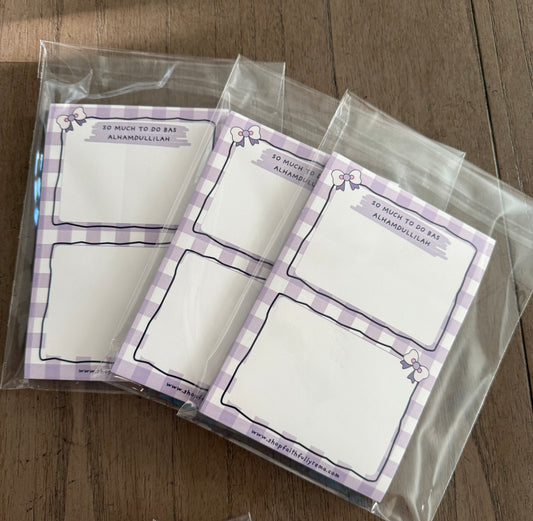 So Much To Do Bas Alhamdulillah Notepad