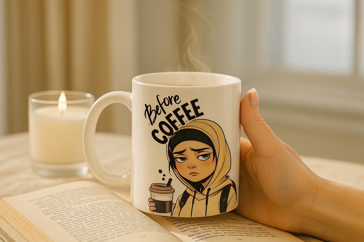 Before Coffee / Fully Caffeinated Mug