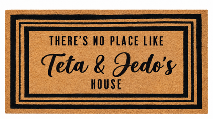 Teta and Jedo’s House Doormat - Arabic Grandparent Welcome Mat