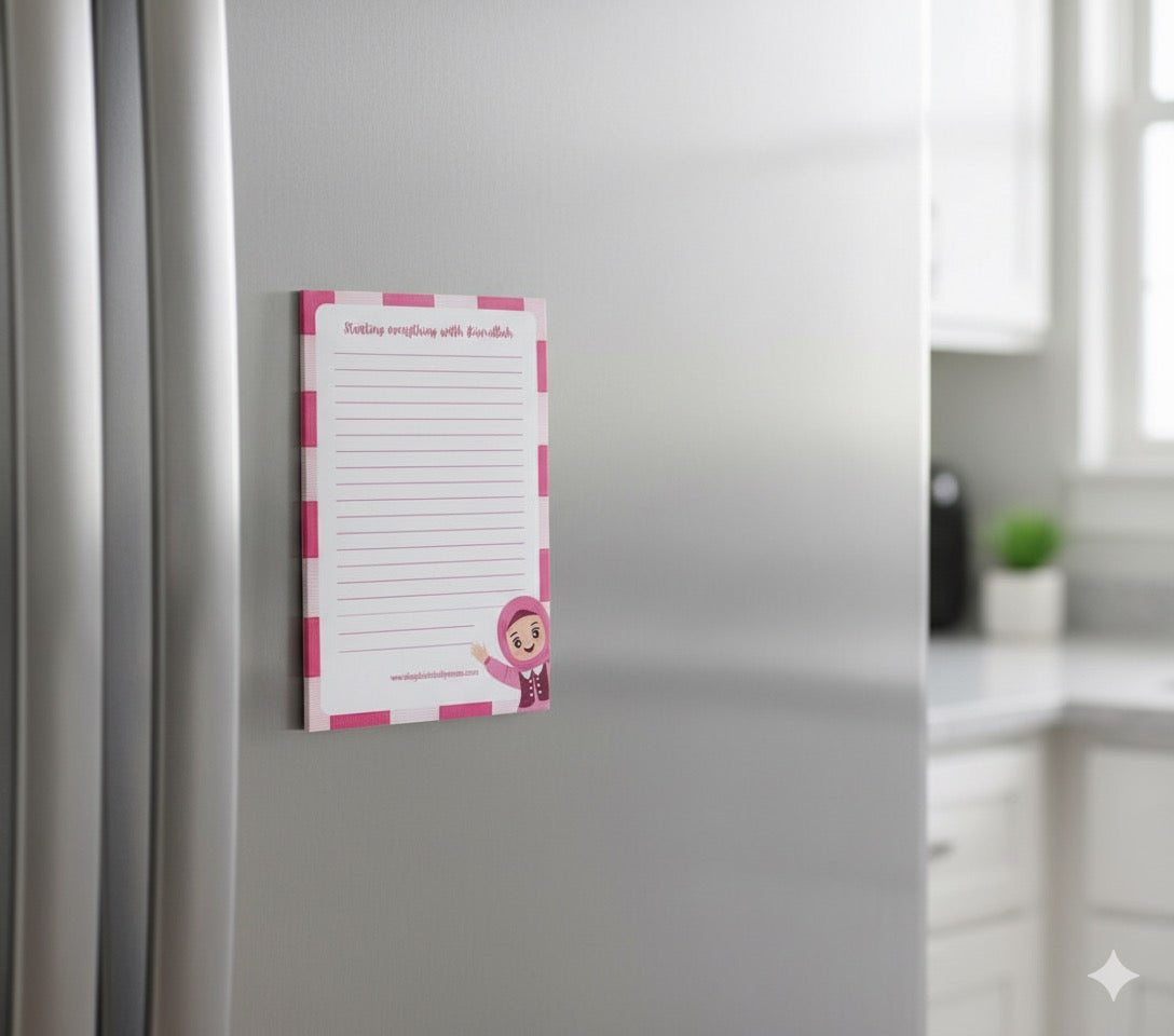 Bismillah Pink Notepad