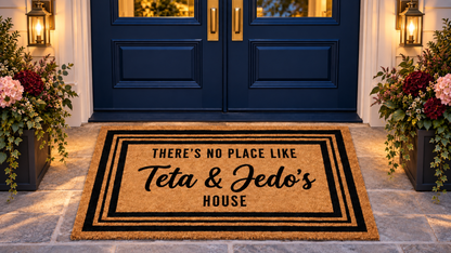 Teta and Jedo’s House Doormat - Arabic Grandparent Welcome Mat