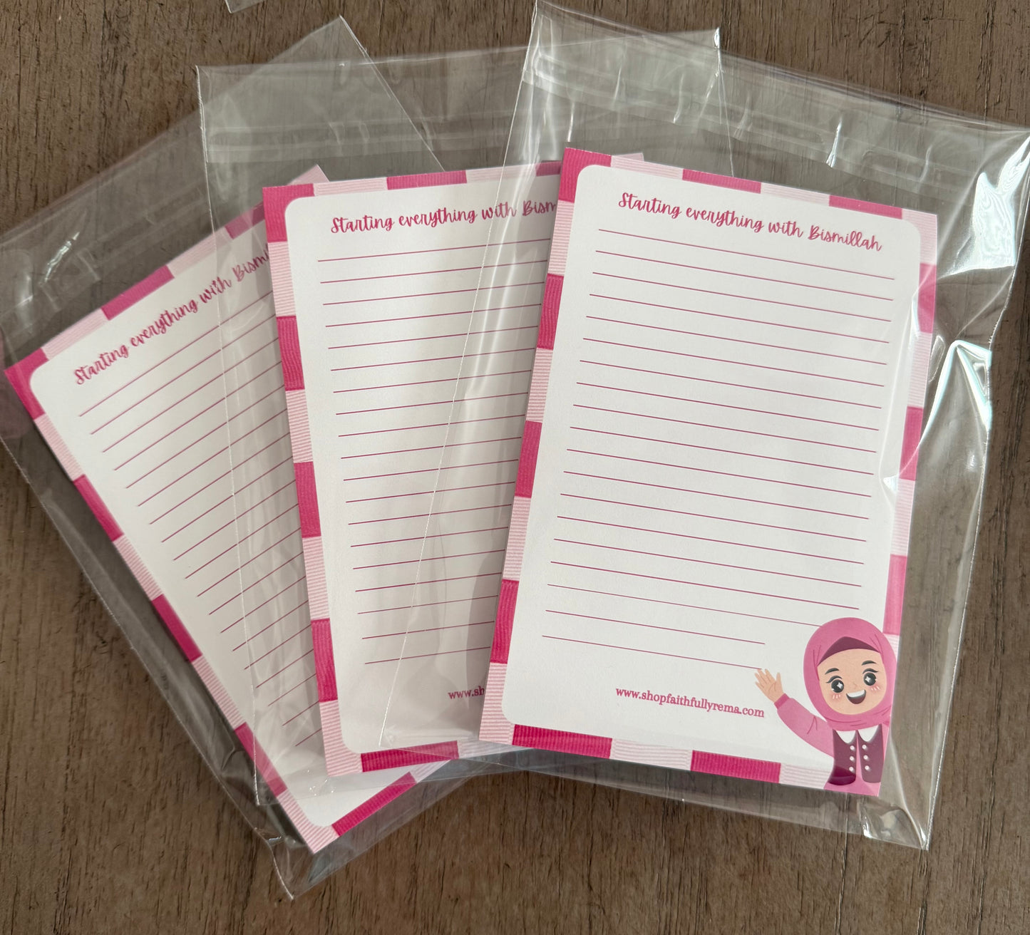 Bismillah Pink Notepad