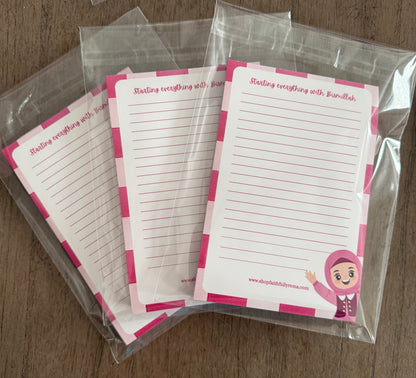 Bismillah Pink Notepad