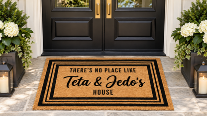 Teta and Jedo’s House Doormat - Arabic Grandparent Welcome Mat