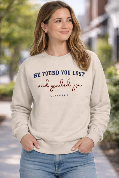 He Found you Lost crewneck