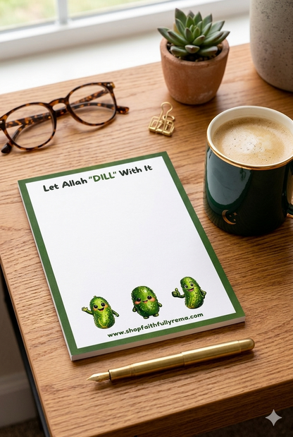 Let Allah “DILL” With It Notepad - For the Pickle Lovers Who Trust Allah