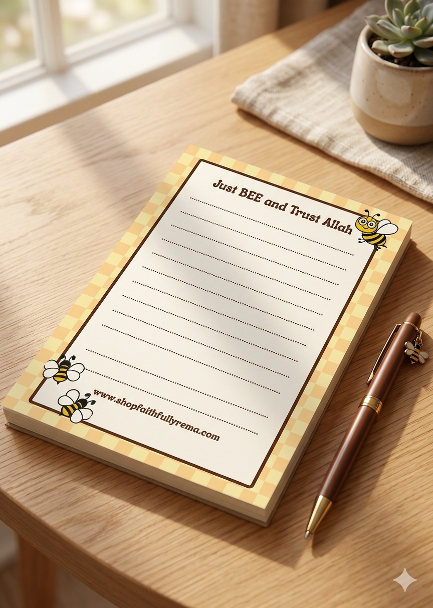 Just BEE and Trust Allah Notepad