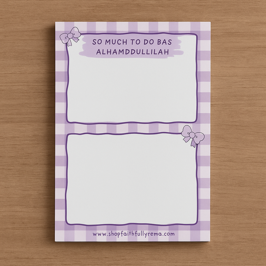 So Much To Do Bas Alhamdulillah Notepad