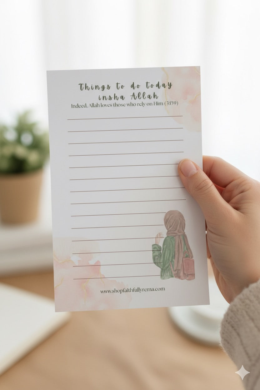 Things To Do Today Insha Allah Notepad