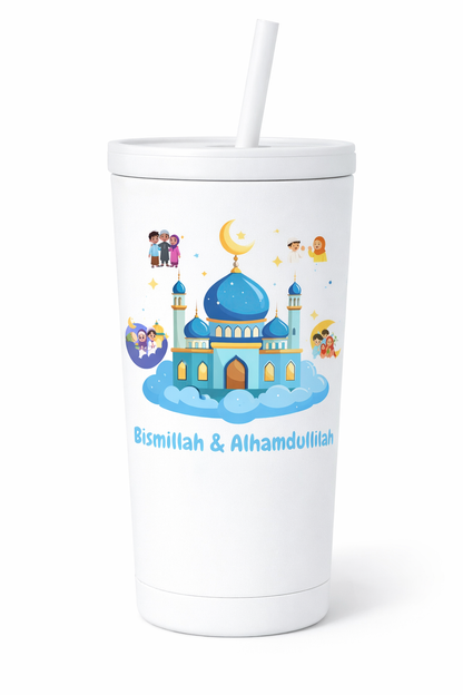 Bismillah & Alhamdulillah Kids Tumbler 16 oz Stainless Steel