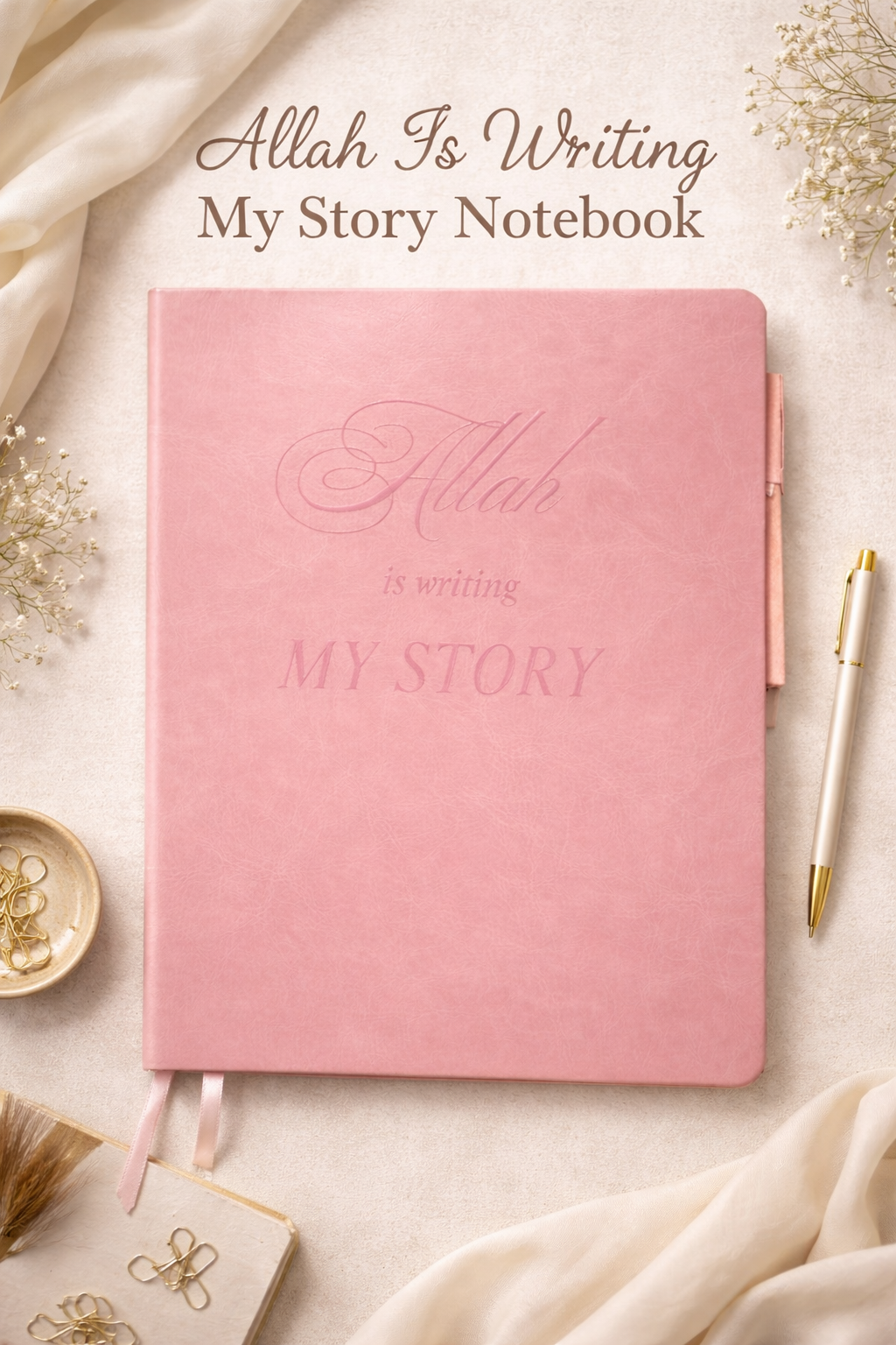 Allah Is Writing My Story Notebook | Inspirational Islamic Journal | 8.5 x 11 Lined Notebook