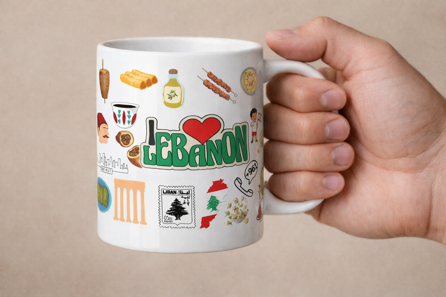 Lebanon Mug  I Love Lebanon Coffee Mug