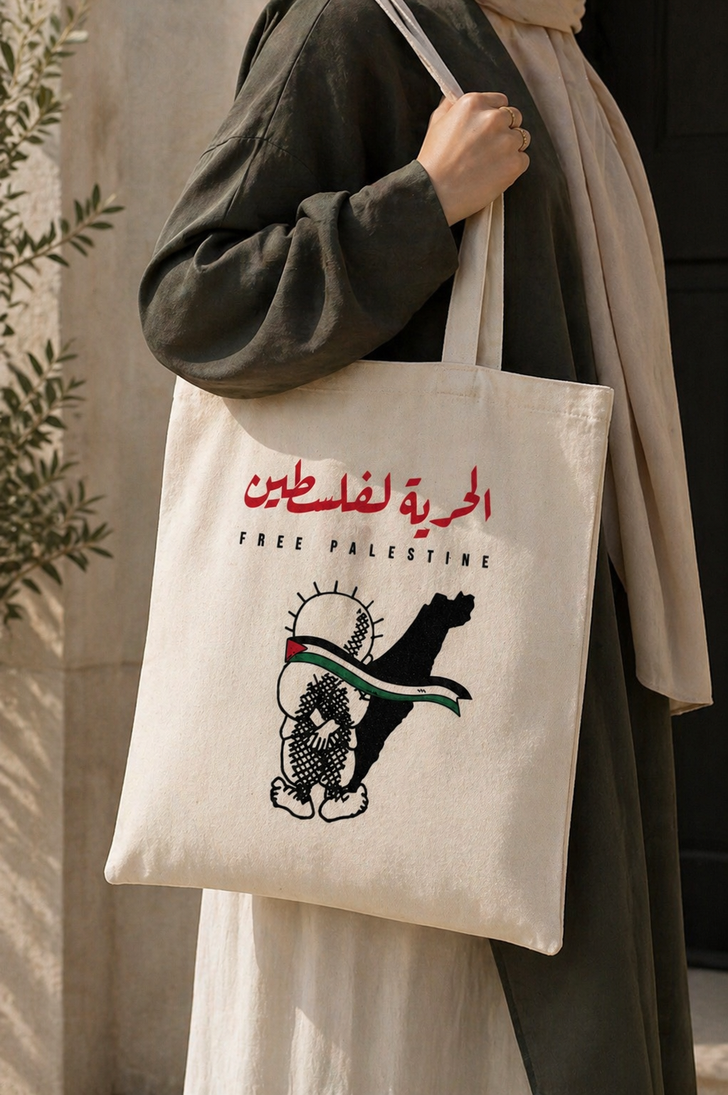 Free Palestine Canvas Tote Bag