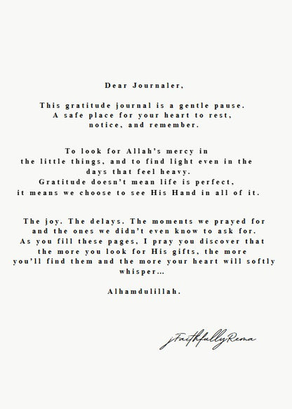 My Gratitude Journal